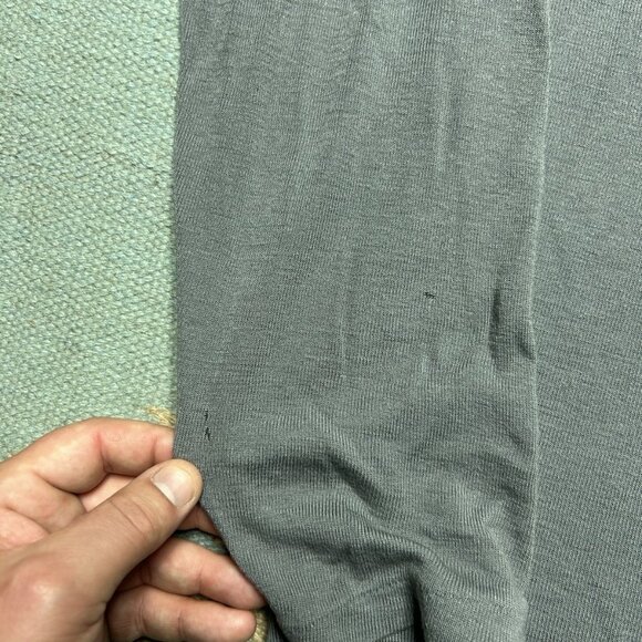 Vintage 70s long sleeve shirt high neck 1/4 zip turtleneck polyester? worn large - Picture 2 of 11